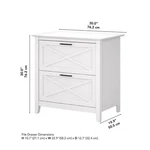 Bush Furniture Key West 2 Drawer File Cabinet Pure White Oak. Fixed Price $298.99.