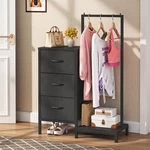 Aflui Dresser For Bedroom Hanging Rack 3 Drawers - Black. Fixed Price $67.69.