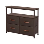 AZL1 Life Concept Storage Dresser With Shelves Sturdy Steel Frame - Coffee. Fixed Price $64.82.