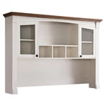 Okd Farmhouse Hutch For 60" Executive Desk, Office Storage Cabinet With Gla. Fixed Price $247.99.