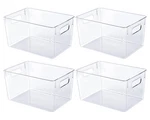 New Best Jollypack 4 Clear Plastic Storage Bins, Pantry Organizers And With. Fixed Price $34.56.