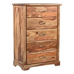 Taran Designs Darcy 5-DRAWER Live Edge Solid Wood Chest In Brown. Fixed Price $1562.35.