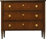 Antique Cherry Low Chest With Brass Accents. Fixed Price $6809.00.
