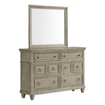 Picket House Furnishings Emiko Dresser And Mirror Set Light Grey. Fixed Price $944.54.
