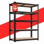 5-TIER Heavy Duty Metal Shelving Storage Adjustable Garage Shelves Utility Rack. Fixed Price $37.99.