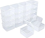 18 Pieces Square Empty Mini Clear Plastic Organizer Storage Box Containers With. Fixed Price $26.95.