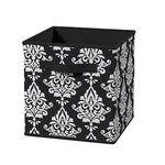 3255 Cubeicals Fabric Drawer Black Damask. Fixed Price $16.99.