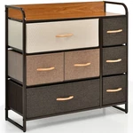 Costway 7-DRAWER Dresser Storage 3-TIER Organizer Tower Steel Frame Wooden Top. Fixed Price $89.99.