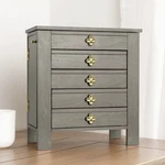 Hives & Honey Emma Wood Jewelry Chest Modern Grey Tabletop Storage W/ 4 Drawers. Fixed Price $103.78.