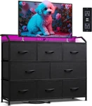 Led Dresser For Bedroom, Black Tv Stand With Lights. Fixed Price $135.96.