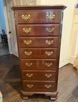 Ethan Allen Georgian Court Collection Solid Cherry Lingerie Chest Dresser. Fixed Price $1000.00.