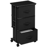 Olixis 3 Drawer Fabric Dresser With Wheels, Storage Cabinet Organizer Removable. Fixed Price $56.27.