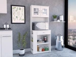 Tuhome Capienza Pantry Cabinet With Double Door Hutch, Spacious Drawer, Multi-le. Fixed Price $189.99.