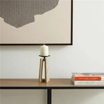 Homeroots 608523 9 In. Light Brown Distressed Geometric Solid Wood & Metal Ta.... Fixed Price $46.63.
