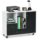 Costway Lateral Mobile Filing Cabinet Large Printer Stand W/2 Drawers White. Fixed Price $54.99.
