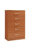 Hodedah Wood Dresser 15.8"D X 31.5"W 47.8"H (5 Drawers), Cherry. Fixed Price $233.75.