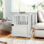 Dog Pet Crate End Table Furniture Wood White Family Bedroom Large New. Fixed Price $218.88.