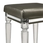 Picket House Furnishings Charlotte Vanity Stool With Acrylic Leg Dark. Fixed Price $153.16.
