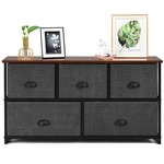 Topbuy 2-LAYER Fabric Storage Tower Unit Nightstand With 5 Drawers. Fixed Price $70.99.
