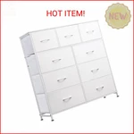Wlive 9-DRAWER Dresser, Fabric Storage Tower For Bedroom, Hallway, Closet, Tall. Fixed Price $99.28.