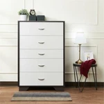 Acme Eloy 5 Drawer Chest In White And Espresso. Fixed Price $397.80.