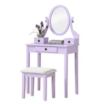 Roundhill Furniture Moniys Wood Moniya Makeup Vanity Table And Stool Set, Pu.... Fixed Price $171.10.