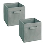 Closetmaid Cubeicals Fabric Drawer, Open Storage Organizing Bin, Gray (2 Pack). Fixed Price $15.75.