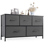 Sweetcrispy Dresser For Bedroom With 5 Storage Drawers, Fabric Tower .... Fixed Price $74.64.
