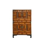 Oriental Korean Style Brown Hardware Drawers Accent Storage Cabinet GB161. Fixed Price $2080.00.