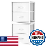 Daoutime 2-PACK Stackable Storage Drawers 4 Total White Closet. Fixed Price $120.93.
