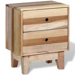 Vidaxl Solid Reclaimed Wood Bedside Cabinet Multi-functional, Vintage-inspired. Fixed Price $113.99.