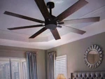 Wiawg 65 In. Indoor Outdoor Black Solid Wood Grain 8 Blade Ceiling Fan Remote. Fixed Price $107.96.