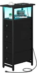 Yoobure Narrow Dresser For 19.7"D X 9.8"W 34.4"H (4 Drawers), Black. Fixed Price $102.57.