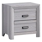 Benjara Laide Nightstand With 2 Drawers- Cup Handles- Gray Driftwood Finish. Fixed Price $243.64.