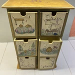 Decorative Wood Chest 6 Drawer 15"H Renovator's Supply Cottage Core Bees Honey. Fixed Price $48.99.