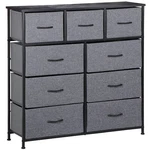 Homgarden 9 Drawers Dressers For Bedroom Fabric Storage Chest Organizer Gray. Fixed Price $62.19.