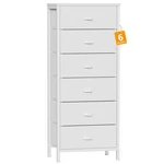 Furnulem White Tall Dresser For 11.5"D X 16"W 39.6"H (6 Drawers),. Fixed Price $102.36.