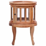End Table Glass Display Cabinet Side Natural Solid Wood Mahogany Vidaxl. Fixed Price $239.99.