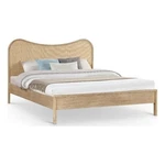 Meridian Furniture Windsor Solid Wood And Natural Cane King Bed. Fixed Price $931.88.