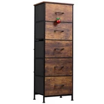 Wlive Fabric For Bedroom 5-DRAWER Tall Dressers Storage Organizer. Fixed Price $77.91.