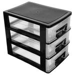 Ultnice 3-LAYER Portable Plastic Storage Cabinet With Transparent Drawers. Fixed Price $46.89.