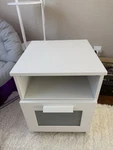 White Ikea Bedside Table With Drawer- Bedroom Furniture, Perfect For Any. Fixed Price $60.00.
