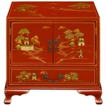 Us Seller - Chinoiserie Scenery Motif Oriental Accent Cabinet. Fixed Price $641.52.