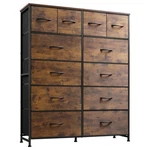 Tall Dresser 12 Drawers Fabric Storage Organizer Rustic Brown Wlive Bedroom Wood. Fixed Price $154.99.