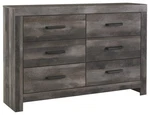 Bowery Hill 6 Drawer Double Dresser In Gray. Fixed Price $549.00.