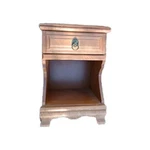 Vintage Solid Maple Single Drawer Nightstand Lion Handle Hardware. Fixed Price $140.00.