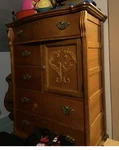 Oak Lexington Victorian Tall Door Dresser. Fixed Price $590.00.