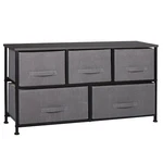 Homgarden 5 Drawers Fabric Dresser For Bedroom Storage Tower Organizer Grey. Fixed Price $41.19.