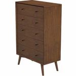 Pemberly Mid-century Modern 5-DRAWER Solid Wood Dresser In Brown. Fixed Price $725.25.