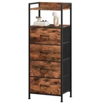Somdot Night Stand, 4-DRAWER Vertical Storage Tower Fabric Dresser, Bedroom. Fixed Price $69.18.